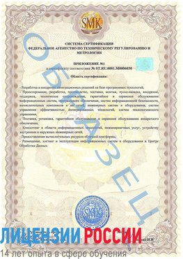 Образец сертификата соответствия (приложение) Целина Сертификат ISO 27001