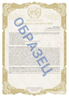 Образец Приложение к СТО 01.064.00220722.2-2020 Целина Сертификат СТО 01.064.00220722.2-2020 